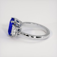 3.03 Ct. Blue Sapphire Ring, 18K White Gold 4