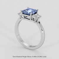 2.11 Ct. Blue Sapphire Ring, 18K White Gold 2