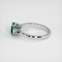 0.75 Ct. Emerald Ring, 18K White Gold 4