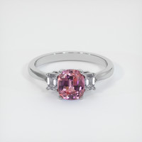 2.12 Ct. Sapphire Ring, 18K White Gold 1
