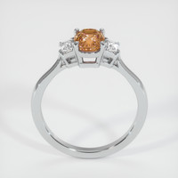 1.71 Ct. Orangish Brown Sapphire Ring, 18K White Gold 3