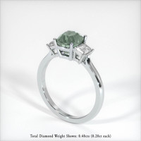 1.93 Ct. Sapphire Ring, 18K White Gold 2