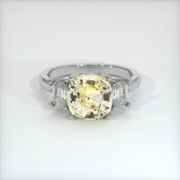 2.28 Ct. Yellow Sapphire Ring, 18K White Gold 1