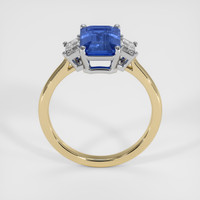 2.57 Ct. Blue Sapphire Ring, 14K White & Yellow 3