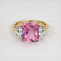 3.37 Ct. Pink Sapphire Ring, 18K White & Yellow 1