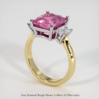 3.37 Ct. Pink Sapphire Ring, 18K White & Yellow 2