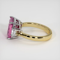 3.37 Ct. Pink Sapphire Ring, 18K White & Yellow 4