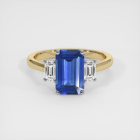 2.57 Ct. Blue Sapphire Ring, 18K White & Yellow 1