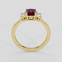 1.16 Ct. Purplish Red Ruby Ring, 10K Yellow Gold 3