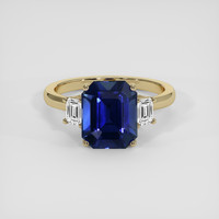 4.02 Ct. Blue Sapphire Ring, 10K Yellow Gold 1