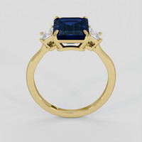 3.52 Ct. Blue Sapphire Ring, 10K Yellow Gold 3