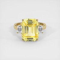 8.57 Ct. Yellow Sapphire Ring, 10K Yellow Gold 1