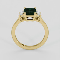 2.00 Ct. Bluish Green Sapphire Ring, 14K Yellow Gold 3