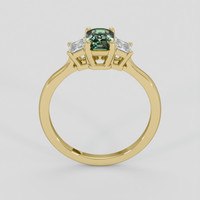 1.14 Ct. Yellowish Green Sapphire Ring, 14K Yellow Gold 3
