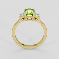 2.06 Ct. Yellowish Green Sapphire Ring, 14K Yellow Gold 3