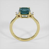 4.11 Ct. Greenish Blue Sapphire Ring, 14K Yellow Gold 3