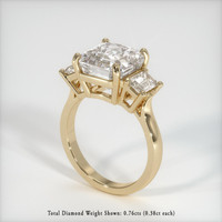 5.98 Ct. White Sapphire Ring, 14K Yellow Gold 4