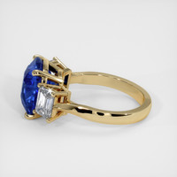 6.02 Ct. Blue Sapphire Ring, 18K Yellow Gold 4