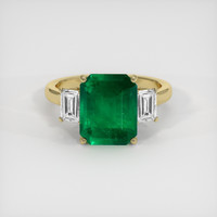 3.70 Ct. Emerald Ring, 18K Yellow Gold 1