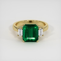 3.11 Ct. Emerald Ring, 18K Yellow Gold 1