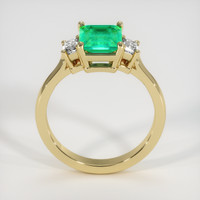 1.33 Ct. Emerald Ring, 18K Yellow Gold 3