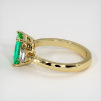 1.33 Ct. Emerald Ring, 18K Yellow Gold 4