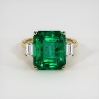5.96 Ct. Emerald Ring, 18K Yellow Gold 1