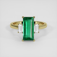 2.66 Ct. Emerald Ring, 18K Yellow Gold 1