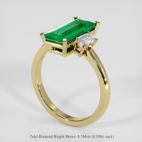 2.66 Ct. Emerald Ring, 18K Yellow Gold 2