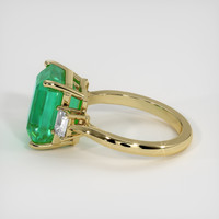 7.63 Ct. Emerald Ring, 18K Yellow Gold 4