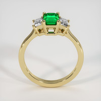 0.54 Ct. Emerald Ring, 18K Yellow Gold 3