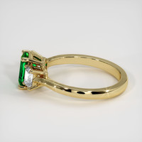 0.54 Ct. Emerald Ring, 18K Yellow Gold 4