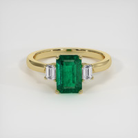 2.29 Ct. Emerald Ring, 18K Yellow Gold 1