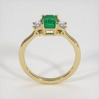 1.10 Ct. Emerald Ring, 18K Yellow Gold 3