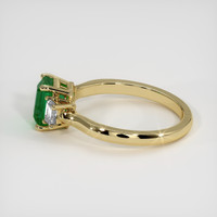 1.10 Ct. Emerald Ring, 18K Yellow Gold 4