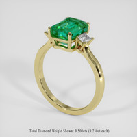 4.51 Ct. Emerald Ring, 18K Yellow Gold 2