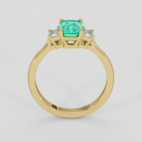 1.00 Ct. Emerald Ring, 18K Yellow Gold 3