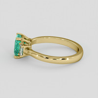 1.00 Ct. Emerald Ring, 18K Yellow Gold 4