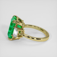 6.44 Ct. Emerald Ring, 18K Yellow Gold 4