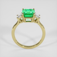 4.16 Ct. Emerald Ring, 18K Yellow Gold 3