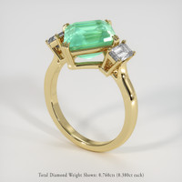 3.45 Ct. Emerald Ring, 18K Yellow Gold 2