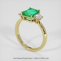 3.30 Ct. Emerald Ring, 18K Yellow Gold 2
