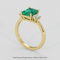 1.77 Ct. Emerald Ring, 18K Yellow Gold 2