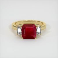 2.92 Ct. Ruby Ring, 18K Yellow Gold 1