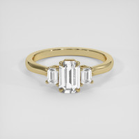 0.96 Ct. White Sapphire Ring, 18K Yellow Gold 1