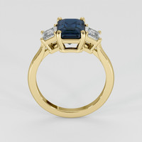 3.06 Ct. Greenish Blue Sapphire Ring, 18K Yellow Gold 3