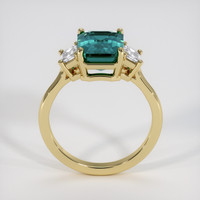 3.83 Ct. Bluish Green Sapphire Ring, 18K Yellow Gold 3
