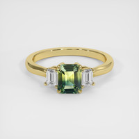 1.10 Ct. Bi Color Sapphire Ring, 18K Yellow Gold 1