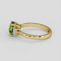 2.06 Ct. Yellowish Green Sapphire Ring, 18K Yellow Gold 4