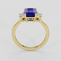 2.42 Ct. Blue Sapphire Ring, 18K Yellow Gold 3